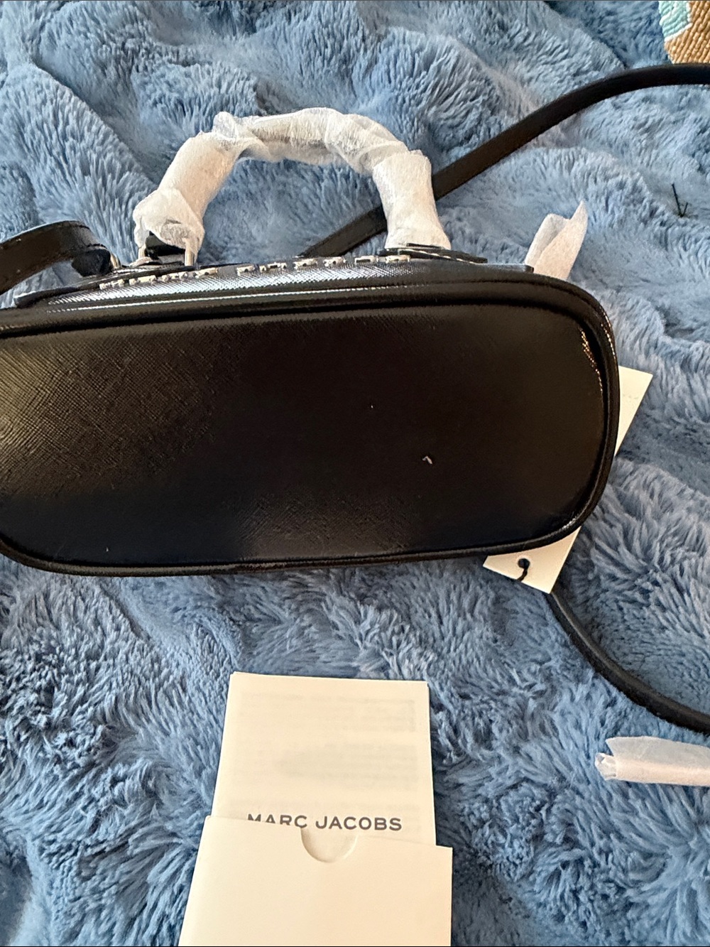 Marc Jacobs Black Mini Star Satchel with White Stars - Picture 3 of 5